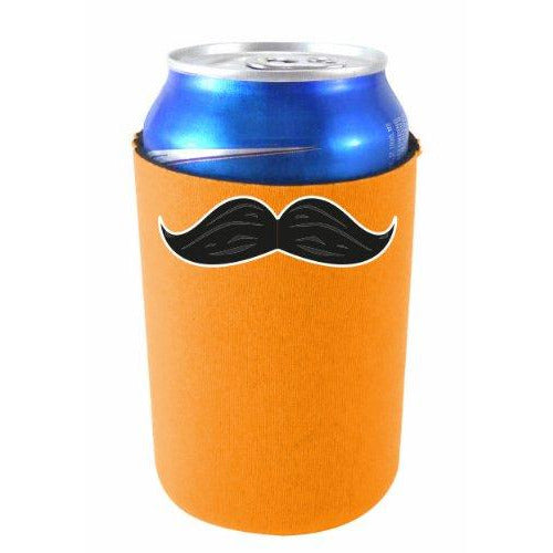 can koozie with mustache design