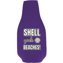 Load image into Gallery viewer, Shell Yeah Beaches Beer Bottle Coolie with Opener
