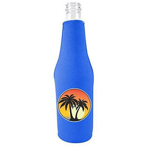 Palm Tree Sunset Bottle Coolie With Opener
