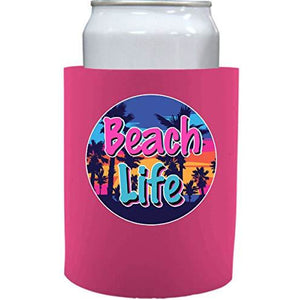 Beach Life Thick Foam"Old School" Can Coolie