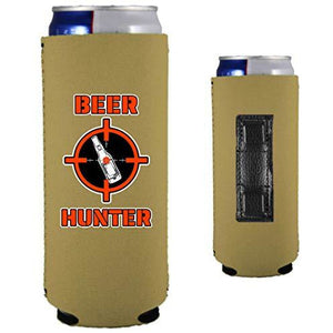 Beer Hunter Slim Magnetic Can Coolie
