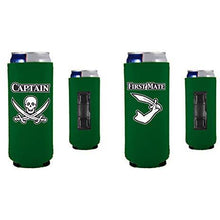 Load image into Gallery viewer, Captain and First Mate Slim Magnetic Can Coolie Set
