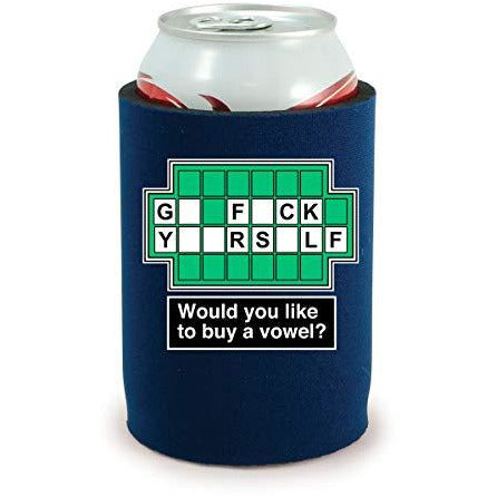 full bottom can koozie with go f yourself design