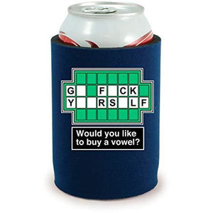 full bottom can koozie with go f yourself design