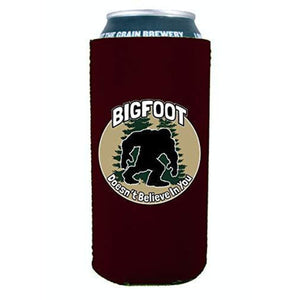 16oz can koozie with bigfoot doesn't believe in you design