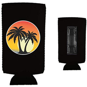 Palm Tree Sunset Magnetic Slim Can Coolie