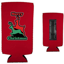 Load image into Gallery viewer, Merry Christmas Reindeer Humping Magnetic Slim Can Coolie
