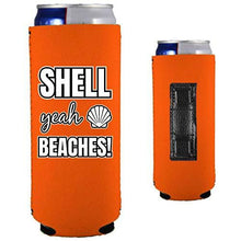 Load image into Gallery viewer, Shell Yeah Beaches Magnetic Slim Can Coolie
