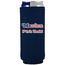 Load image into Gallery viewer, slim can koozie with merica fuck yeah design
