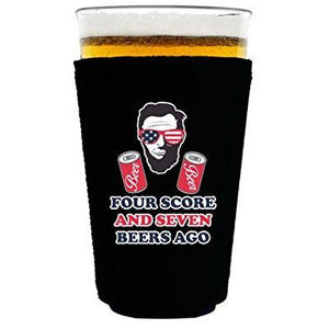 Four Score and Seven Beers Ago Pint Glass Coolie