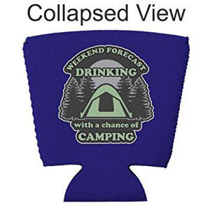 Weekend Forecast Drinking with a chance of Camping Party Cup Coolie