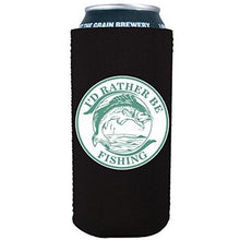 Load image into Gallery viewer, 16 oz can koozie with id rather be fishing design
