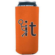 Load image into Gallery viewer, 16 oz can koozie with fuck it design
