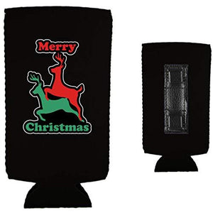 Merry Christmas Reindeer Humping Magnetic Slim Can Coolie
