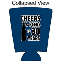 Load image into Gallery viewer, Cheers &amp; Beers to 30 Years Pint Glass Coolie
