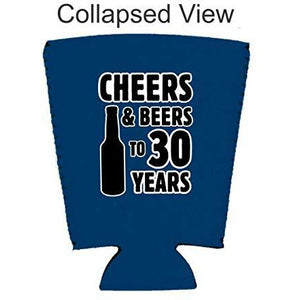 Cheers & Beers to 30 Years Pint Glass Coolie