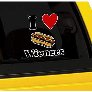 I Love Wieners Vinyl Sticker