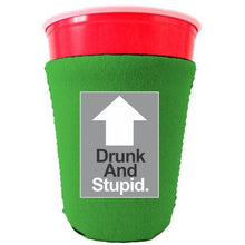 Load image into Gallery viewer, Drunk and Stupid Party Cup Coolie

