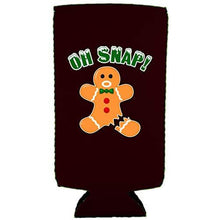 Load image into Gallery viewer, Oh Snap! Gingerbread Man Slim 12 oz Can Coolie
