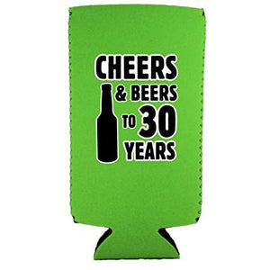 Cheers & Beers to 30 Years Slim Can Coolie