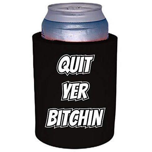 black thick foam old school can koozie with 