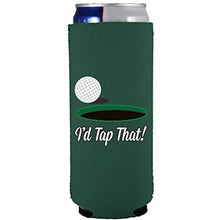 Load image into Gallery viewer, slim can koozie with id tap that design

