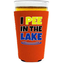Load image into Gallery viewer, I Pee In The Lake Neoprene Pint Glass Coolie
