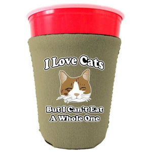 I Love Cats Party Cup Coolie
