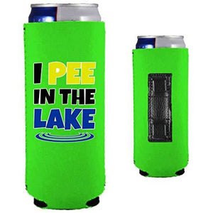 I Pee In The Lake Magnetic Slim Can Coolie