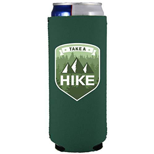 slim can koozie with take a hike design