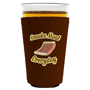 Smoke Meat Everyday Pint Glass Coolie