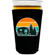 Load image into Gallery viewer, pint glass koozie with zipper beer bottle design
