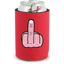 Load image into Gallery viewer, full bottom can koozie with middle finger design
