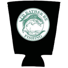 Load image into Gallery viewer, I&#39;d Rather Be Fishing Neoprene Collapsible Pint Glass Coolie
