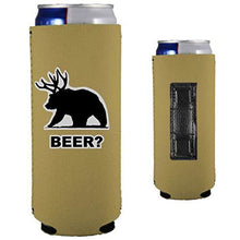 Load image into Gallery viewer, Beer Bear Magnetic Slim Can Coolie
