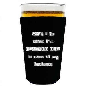 Blacked Out Pint Glass Coolie
