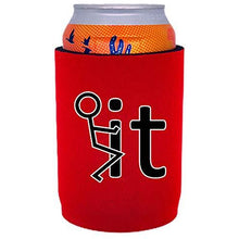 Load image into Gallery viewer, full bottom can koozie with fuck it design
