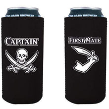 Load image into Gallery viewer, 16 oz can koozies with captain and first mate design 
