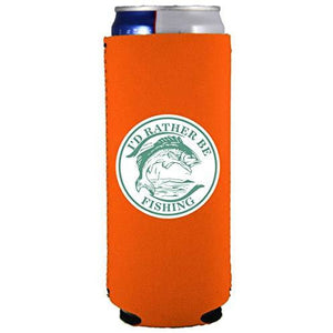 I'd Rather Be Fishing Slim 12 oz Can Coolie