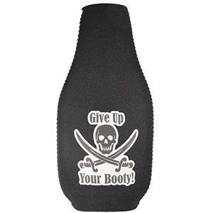 Give Up Your Booty Pirate Bottle Coolie