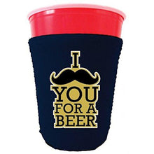Load image into Gallery viewer, I Mustache You For A Beer Party Cup Coolie
