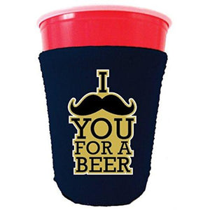 I Mustache You For A Beer Party Cup Coolie