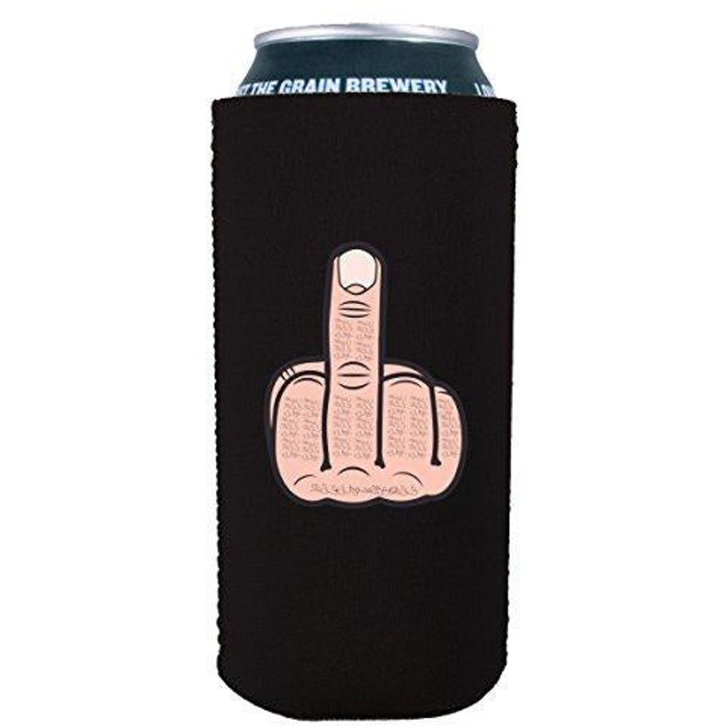 16 oz can koozie with middle finger design