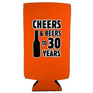 Cheers & Beers to 30 Years Slim Can Coolie
