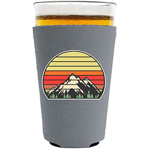 Retro Mountains Pint Glass Coolie