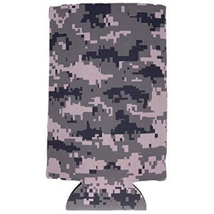 Digital Camo Pattern Slim Can Coolie