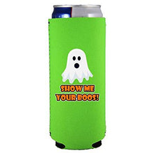 Load image into Gallery viewer, Show Me Your Boos! Halloween Slim 12 oz Can Coolie
