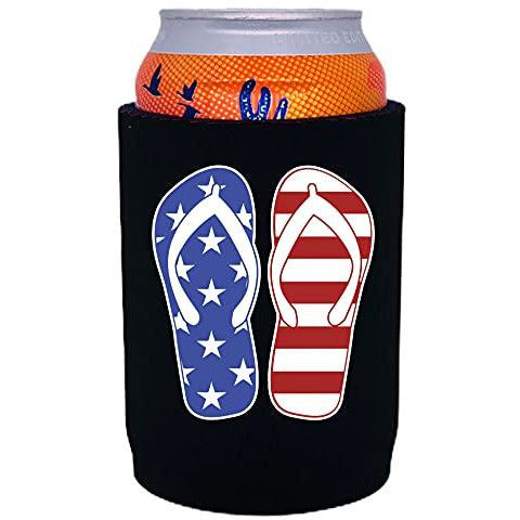 Stars and Stripes Flip Flop Full Bottom Can Coolie