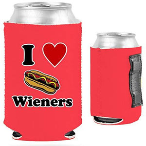 I Love Wieners Magnetic Can Coolie