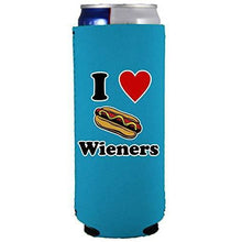 Load image into Gallery viewer, I Love Wieners Slim 12 oz Can Coolie
